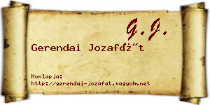 Gerendai Jozafát névjegykártya